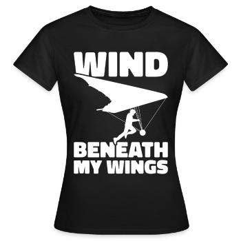Deltaplane Parapente Deltaplane - T-shirt Femme - noir - Devant - AI Model Female 172 dark (172cm)
