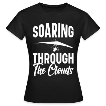 Deltaplane Parapente Deltaplane - T-shirt Femme - noir - Devant - AI Model Female 172 dark (172cm)