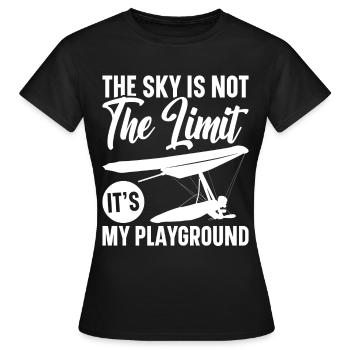 Deltaplane Parapente Deltaplane - T-shirt Femme - noir - Devant - AI Model Female 172 dark (172cm)