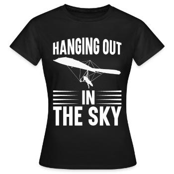 Deltaplane Parapente Deltaplane - T-shirt Femme - noir - Devant - AI Model Female 172 dark (172cm)