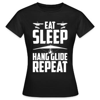 Deltaplane Parapente Deltaplane - T-shirt Femme - noir - Devant - AI Model Female 172 dark (172cm)