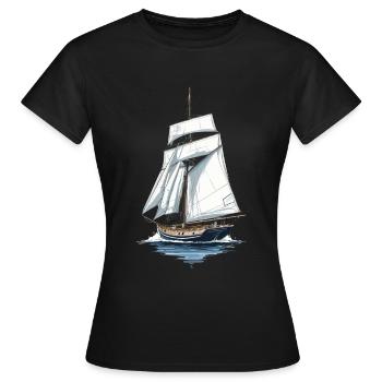 Sailing Ship Adventure on the High Seas - Women's T-Shirt - black - Front - AI Model Female 172 dark (172cm)