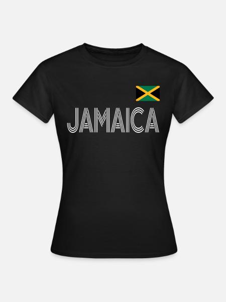 Jamaïque Jamaïque Rasta Raggea Drapeau Rastafari - T-shirt Femme - noir