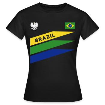 Brasilien Brazil shirt Brasilianer Rio de Janeirao - Frauen T-Shirt - Schwarz - Vorne - AI Model Female 172 dark (172cm)
