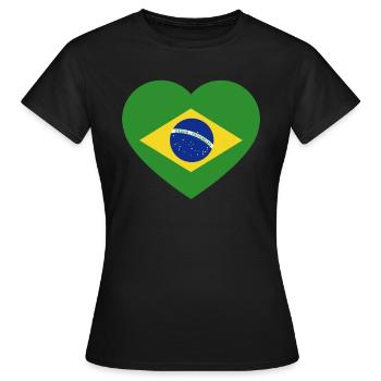 Brasilien Brazil shirt Brasilianer Rio de Janeirao - Frauen T-Shirt - Schwarz - Vorne - AI Model Female 172 dark (172cm)