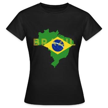 Brasilien Brazil shirt Brasilianer Rio de Janeirao - Frauen T-Shirt - Schwarz - Vorne - AI Model Female 172 dark (172cm)