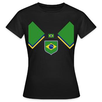 Brazil Brazil shirt Brazilian Rio de Janeirao - Women's T-Shirt - black - Front - AI Model Female 172 dark (172cm)