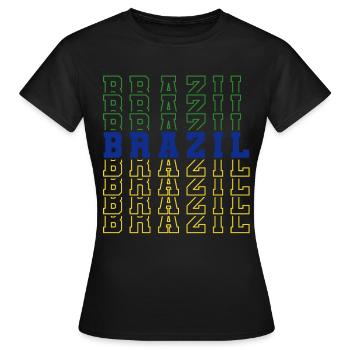 Brazil Brazil shirt Brazilian Rio de Janeirao - Women's T-Shirt - black - Front - AI Model Female 172 dark (172cm)
