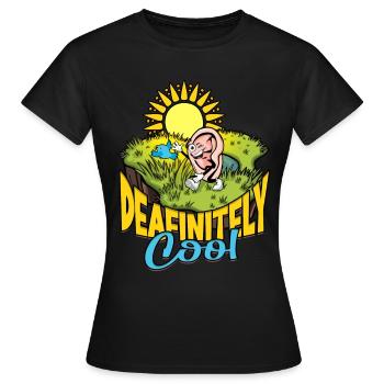 Hearing Loss Deafinitely Cool - Women's T-Shirt - black - Front - AI Model Female 172 dark (172cm)