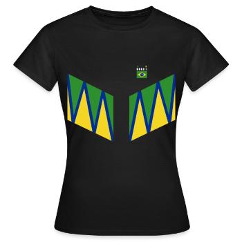 Brazil Brazil shirt Brazilian Rio de Janeirao - Women's T-Shirt - black - Front - AI Model Female 172 dark (172cm)