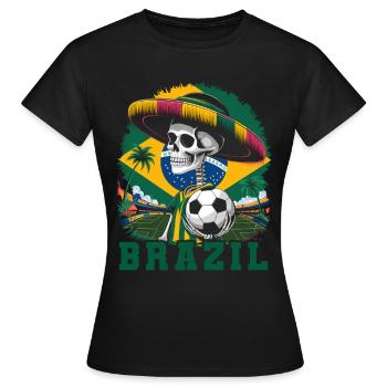 Brasilien Brazil shirt Brasilianer Rio de Janeirao - Frauen T-Shirt - Schwarz - Vorne - AI Model Female 172 dark (172cm)