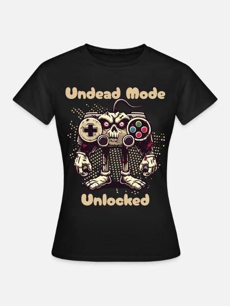 Zombie Gaming Controller Modus Entfesselt - Frauen T-Shirt - Schwarz