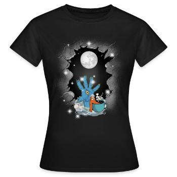 Halloween Fantasy lustig gruselig spaßig - Frauen T-Shirt - Schwarz - Vorne - AI Model Female 172 dark (172cm)