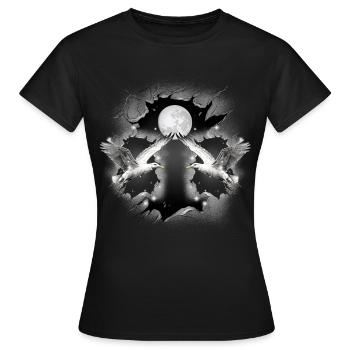 Mouette mouette mystique mouette maritime - T-shirt Femme - noir - Devant - AI Model Female 172 dark (172cm)