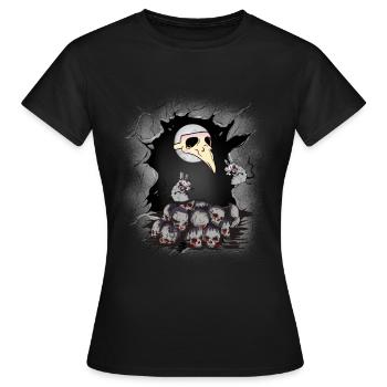 Halloween Rat Rats Plague Plague Middle Ages - Women's T-Shirt - black - Front - AI Model Female 172 dark (172cm)