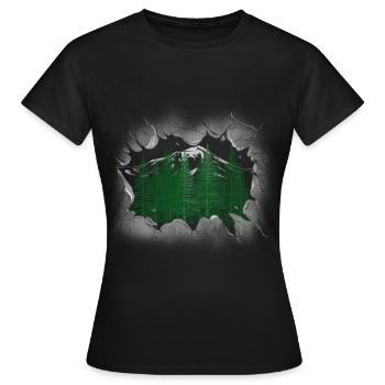 Wald Fichten Nadelwald Natur Bäume Baum - Frauen T-Shirt - Schwarz - Vorne - AI Model Female 172 dark (172cm)