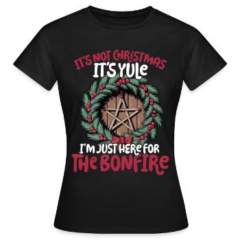 It's not Christmas, it's the winter solstice - Women's T-Shirt - black - Front - AI Model Female 172 dark (172cm)