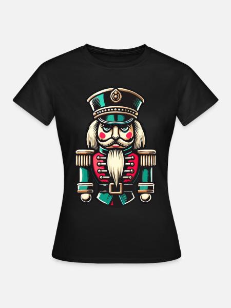 Weihnachtlicher Nussknacker Illustration - Frauen T-Shirt - Schwarz