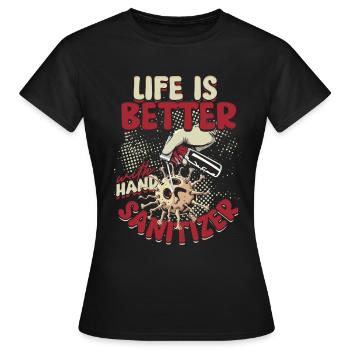 Nuclear phobia Mysophobia - Women's T-Shirt - black - Front - AI Model Female 172 dark (172cm)