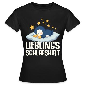Chemise de nuit préférée Lève-tard Morning Grouches - T-shirt Femme - noir - Devant - AI Model Female 172 dark (172cm)