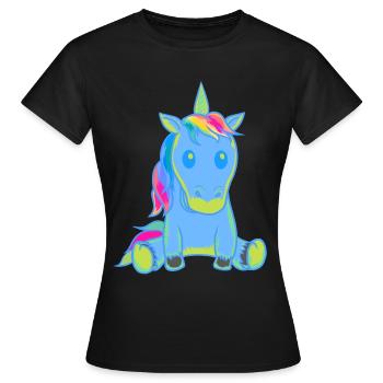 Einhorn Einhörner Baby Kleinkind Kleinkinder Fabel - Frauen T-Shirt - Schwarz - Vorne - AI Model Female 172 dark (172cm)