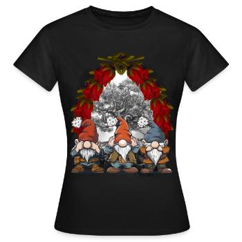 Noël Conte de fées Conte de fées Personnage Nains - T-shirt Femme - noir - Devant - AI Model Female 172 dark (172cm)