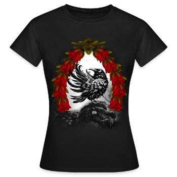 Personnage de conte de fées : Corbeau, Corbeau, Corbeau, Corbeau, Conte de fées - T-shirt Femme - noir - Devant - AI Model Female 172 dark (172cm)