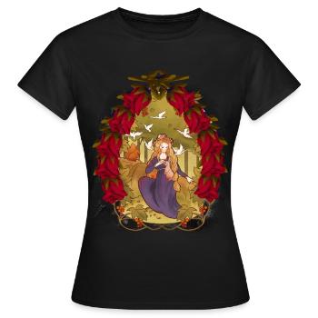 Enfant Enfants Conte de fées Conte de fées Personnage Noël - T-shirt Femme - noir - Devant - AI Model Female 172 dark (172cm)