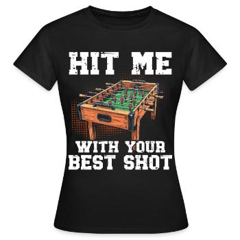 Tischfußball Tischkicker Kicker Kickern - Frauen T-Shirt - Schwarz - Vorne - AI Model Female 172 dark (172cm)