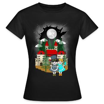 Enfants Enfant Conte de fées Conte de fées Personnage Chat Chats - T-shirt Femme - noir - Devant - AI Model Female 172 dark (172cm)
