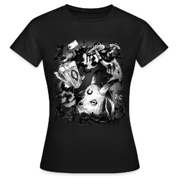 Halloween Ritual Horror Mitternacht Satan Voodoo - Frauen T-Shirt - Schwarz - Vorne - AI Model Female 172 dark (172cm)