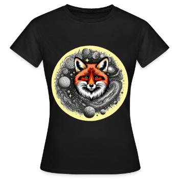 Renard Renards Planète Planète - T-shirt Femme - noir - Devant - AI Model Female 172 dark (172cm)