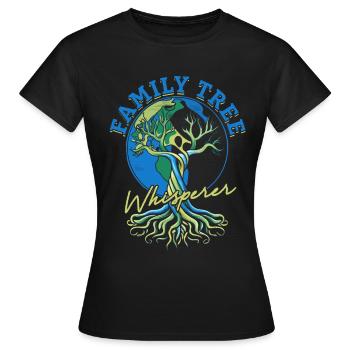 Généalogie Généalogie Arbre généalogique Whisperer - T-shirt Femme - noir - Devant - AI Model Female 172 dark (172cm)