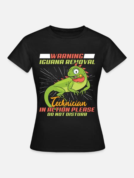 Iguana lustiger Spruch - Frauen T-Shirt - Schwarz