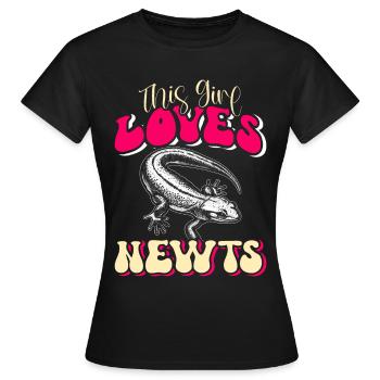 Molch - Frauen T-Shirt - Schwarz - Vorne - AI Model Female 172 dark (172cm)