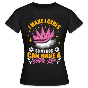 Technologie des cils - T-shirt Femme - noir - Devant - AI Model Female 172 dark (172cm)