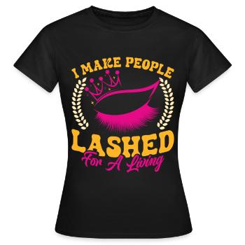 Technologie des cils - T-shirt Femme - noir - Devant - AI Model Female 172 dark (172cm)