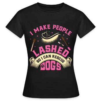 Technologie des cils - T-shirt Femme - noir - Devant - AI Model Female 172 dark (172cm)