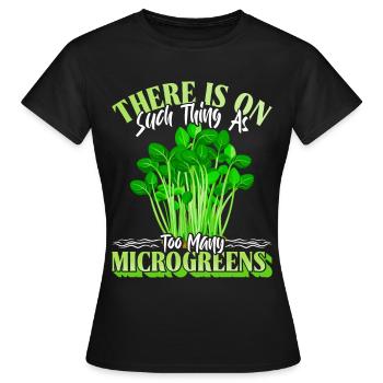 Micro-pousses Micro-pousses - T-shirt Femme - noir - Devant - AI Model Female 172 dark (172cm)