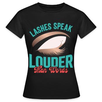 Technologie des cils - T-shirt Femme - noir - Devant - AI Model Female 172 dark (172cm)