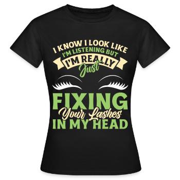Technologie des cils - T-shirt Femme - noir - Devant - AI Model Female 172 dark (172cm)