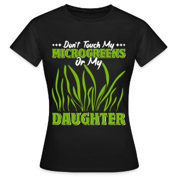 Micro-pousses Micro-pousses - T-shirt Femme - noir - Devant - AI Model Female 172 dark (172cm)