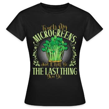 Micro-pousses Micro-pousses - T-shirt Femme - noir - Devant - AI Model Female 172 dark (172cm)