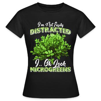 Micro-pousses Micro-pousses - T-shirt Femme - noir - Devant - AI Model Female 172 dark (172cm)