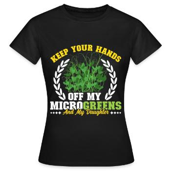 Micro-pousses Micro-pousses - T-shirt Femme - noir - Devant - AI Model Female 172 dark (172cm)