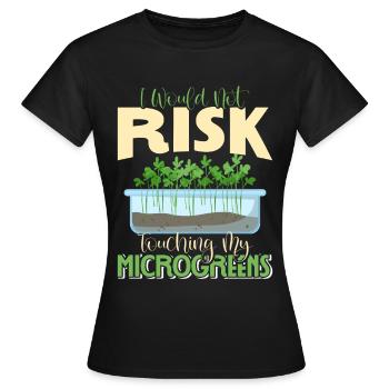 Micro-pousses Micro-pousses - T-shirt Femme - noir - Devant - AI Model Female 172 dark (172cm)
