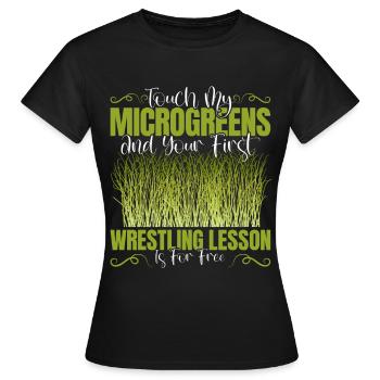Micro-pousses Micro-pousses - T-shirt Femme - noir - Devant - AI Model Female 172 dark (172cm)