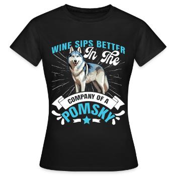 Chien disant chien chien - T-shirt Femme - noir - Devant - AI Model Female 172 dark (172cm)