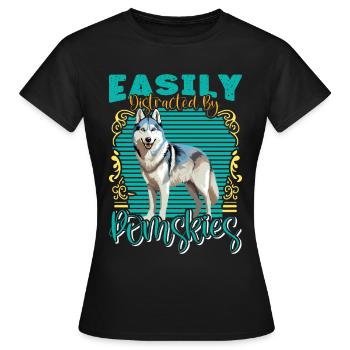 Chien disant chien chien - T-shirt Femme - noir - Devant - AI Model Female 172 dark (172cm)