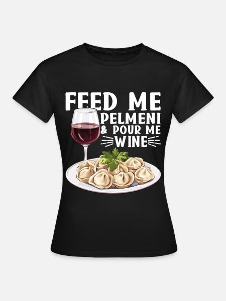 Pelmeni Russische Küche - Frauen T-Shirt - Schwarz